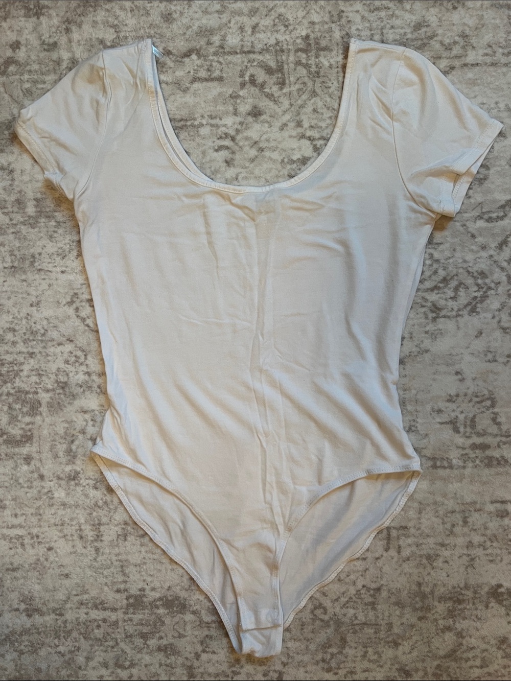Women's Scoop Neck White Bodysuit